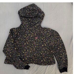 Vintage Levi's Cropped Floral Hoodie Sweater, 90s Levi Strauss | Cotton,Size M